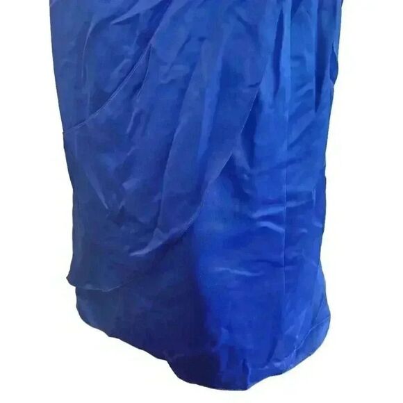 Niki Lavis Women's Royal Blue Poly Satin Ball Gown w Shawl - Picture 4 of 11